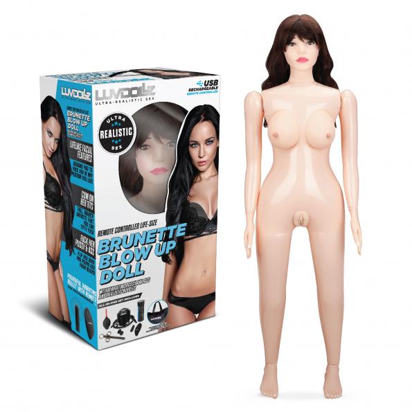 Luvdolz Remote Controlled Life Size Blow Up Doll Brunette