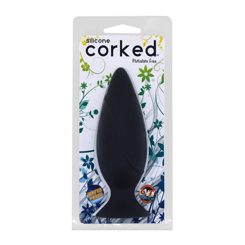 Corked Butt Plug Medium - Charcoal