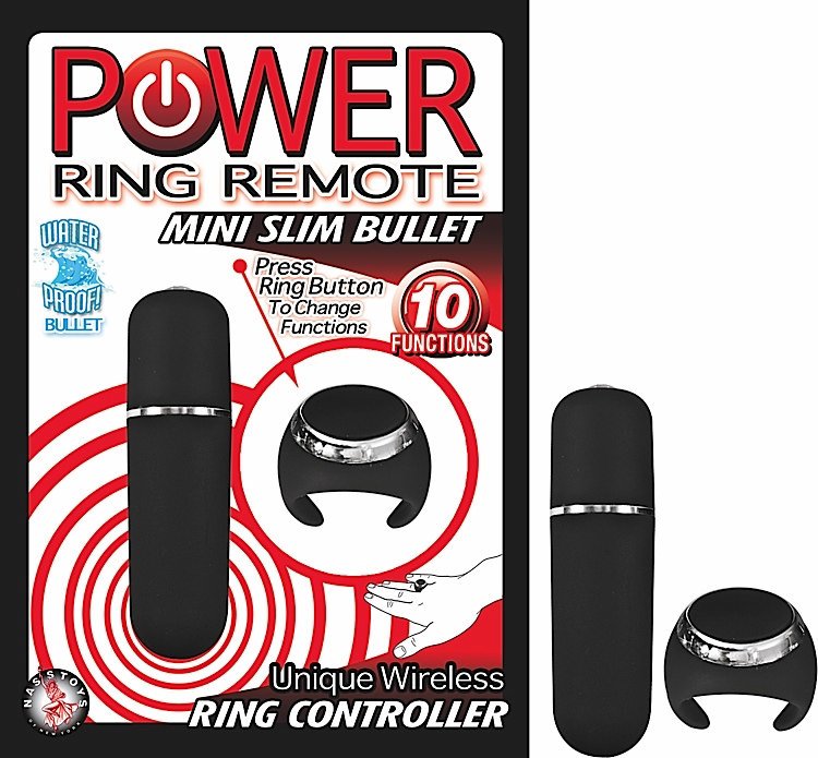 Power Ring Remote Mini Slim Bullet (Blk)