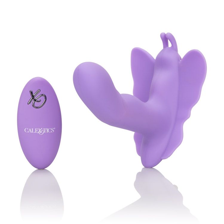 Venus Butterfly Silicone Remote Rocking Penis Purple 0783