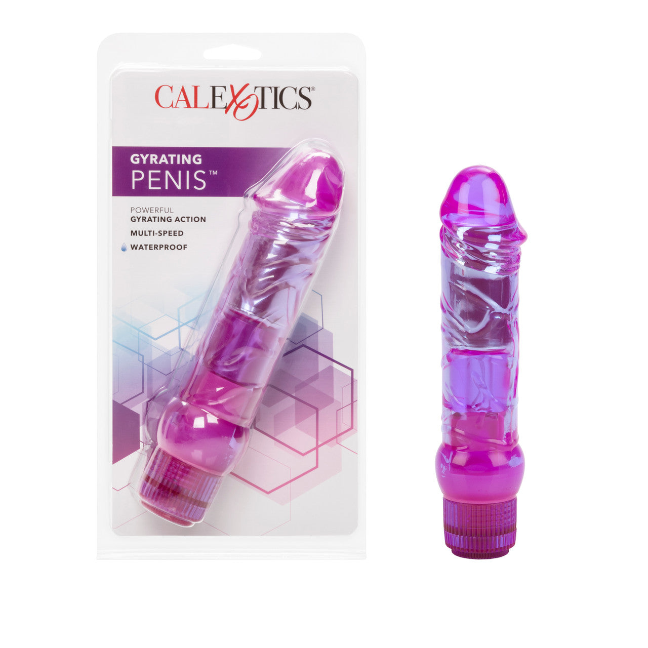 Crystalessence 6.5' Gyrating Penis - Purple