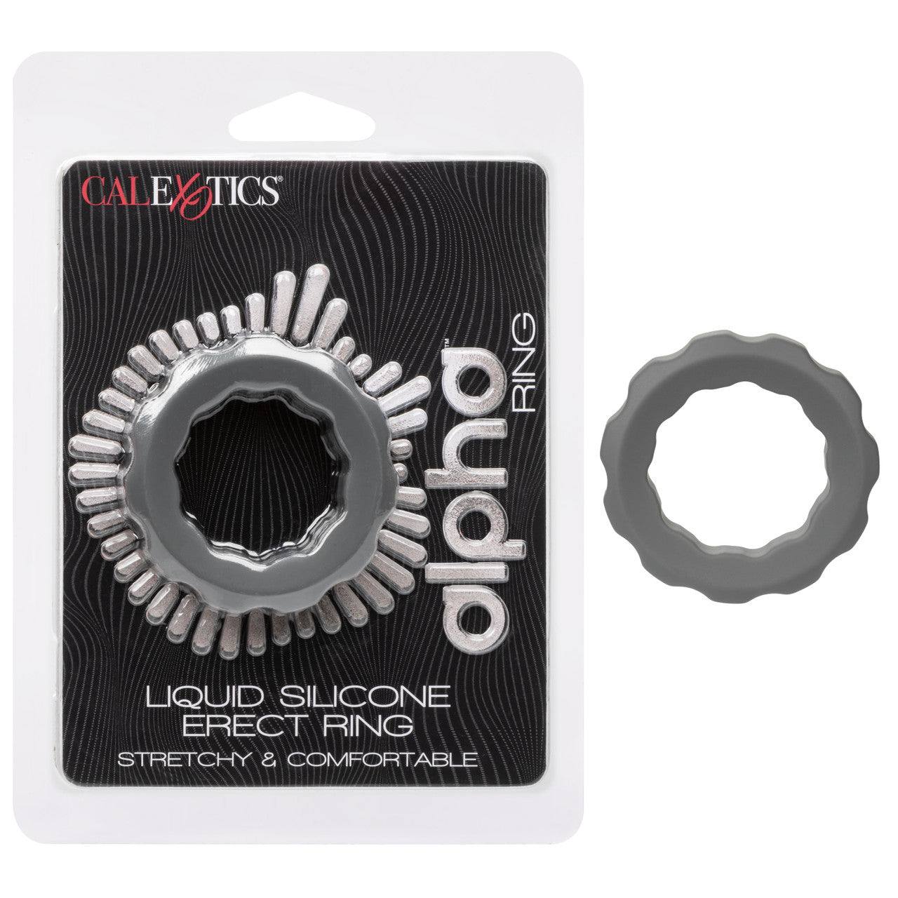 Alpha Liquid Silicone Erect Ring Grey