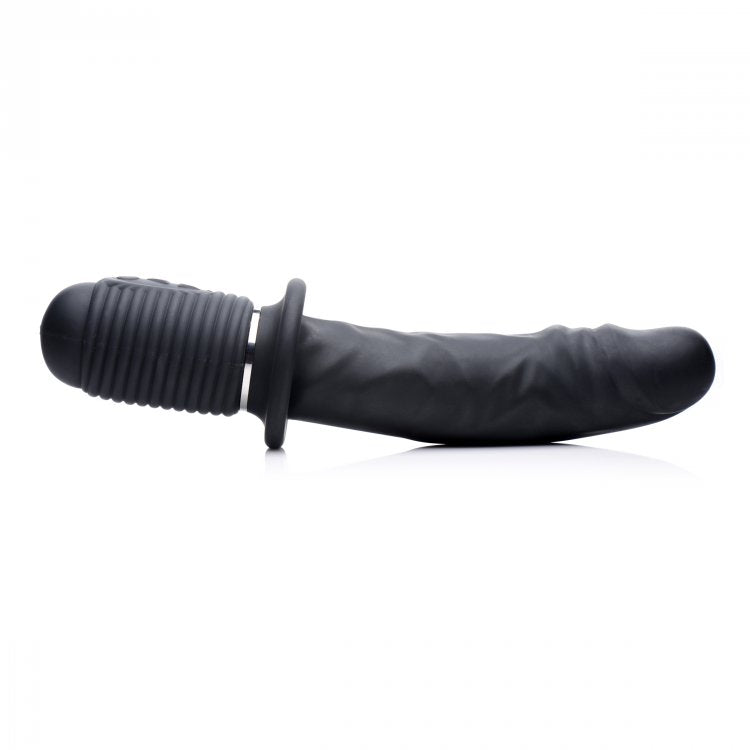 Power Pounder Vibrating And Thrusting Silicone Dildo –