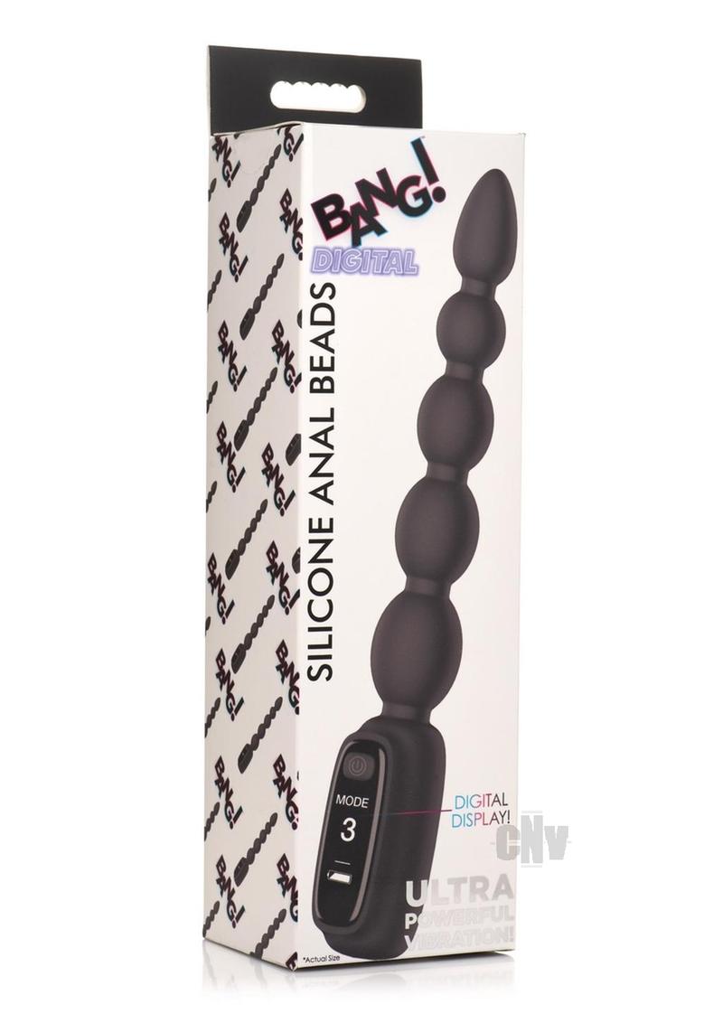 Bang Digital Silicone Anal Beads Black