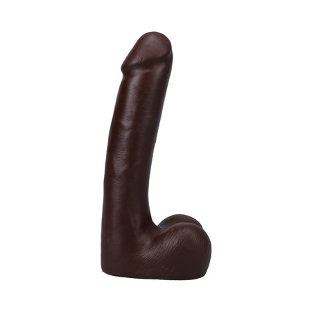 The Realistic Cock With Removable Vac-U-Lock Suction Cup With Balls ULTRASKYN 9in Chocolate