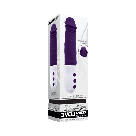 Evolved Plum Thrust Rechargeable Thrusting Vibe Silicone Black