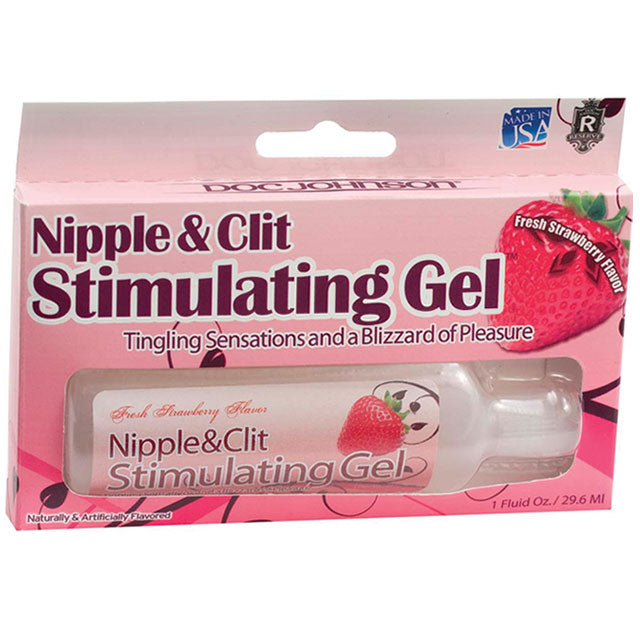 Nipple And Clit Stimulating Gel Strawberry 1oz 