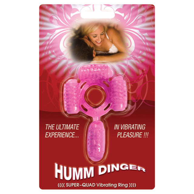 Super Quad Vibrating Cock Ring Magenta