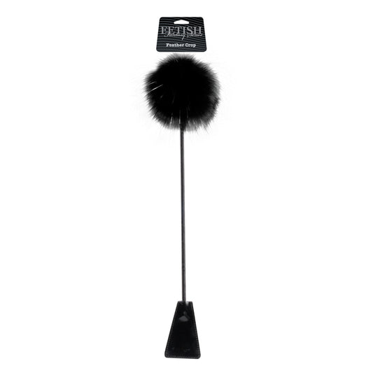 Ffle Feather Crop Black