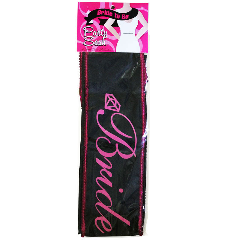 Bride To Be Black Sash