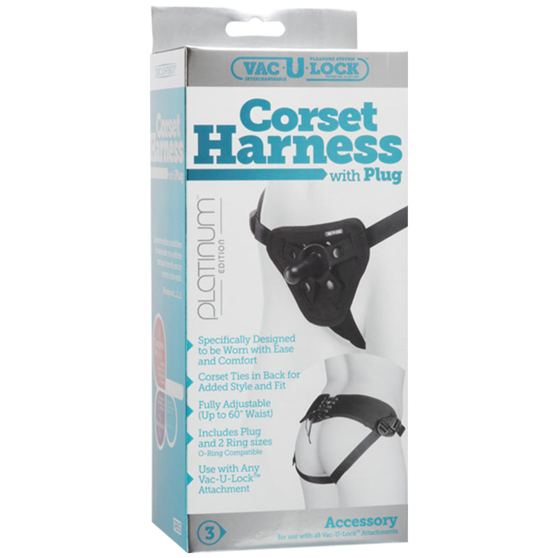 Vac-U-Lock Corset Harness - Black