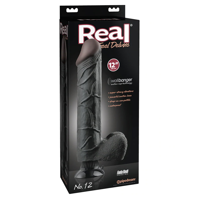 Real Feel Deluxe No.12 Black Vibrating Dildo