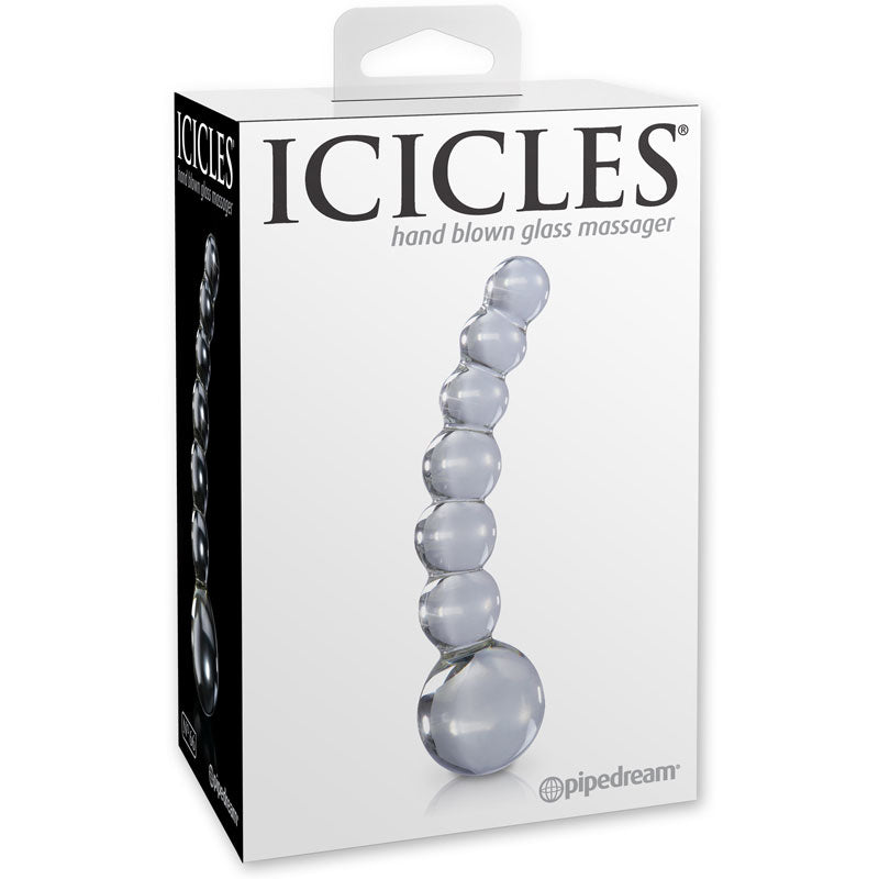 Icicles No 66 Glass Massager Clear Probe