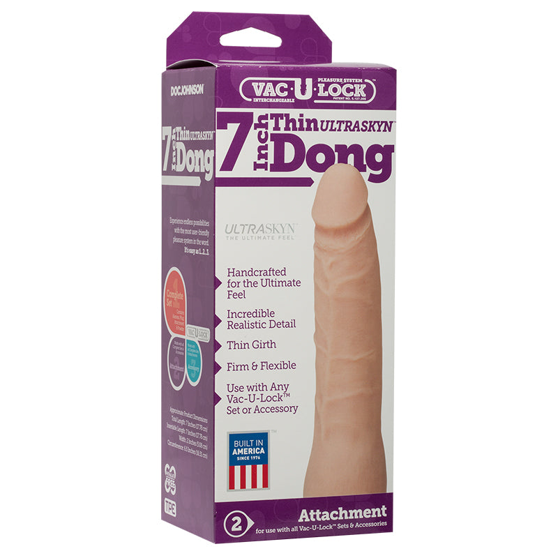 Vac-U-Lock 7" Ultraskyn Thin Dong - Beige