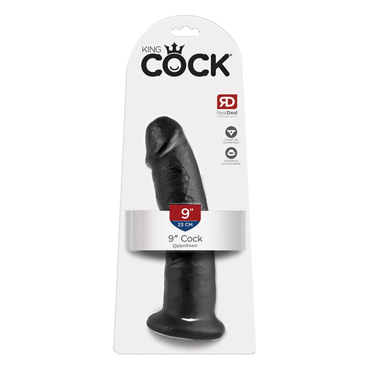 King C*ck 9 Inches Dildo - Black