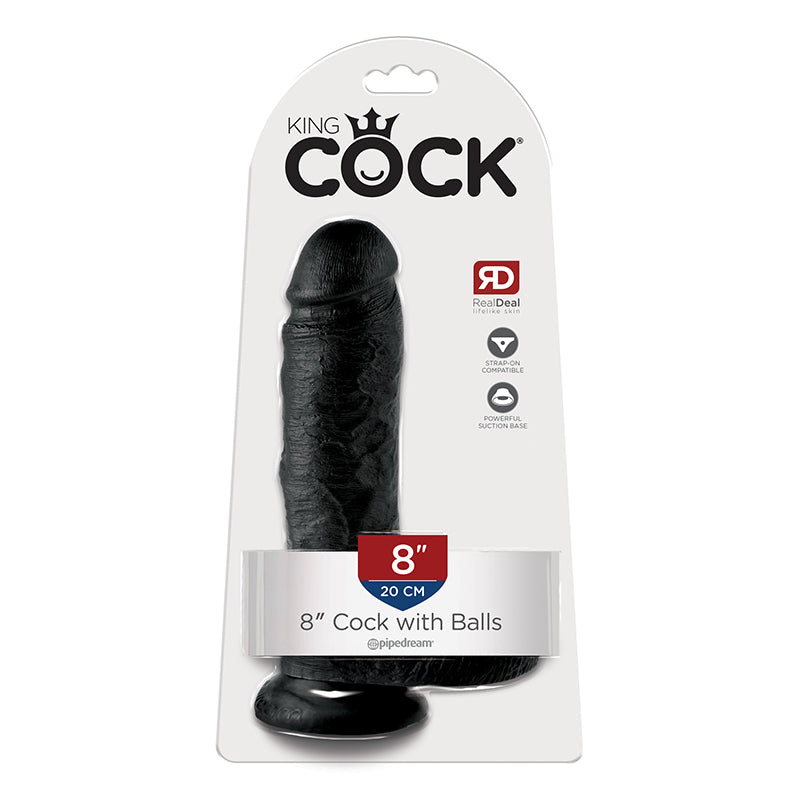 King Cock 8" Cock - Black