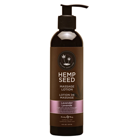 Earthly Body Hemp Seed Massage Lotion - 8 oz Lavender