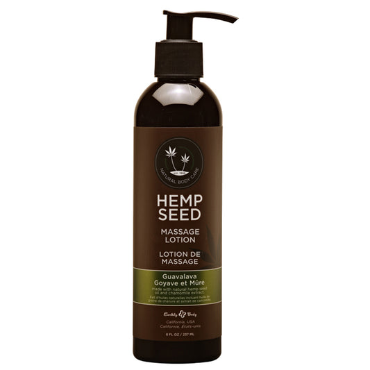 Earthly Body Hemp Seed Massage Lotion - 8 oz Guava Lava