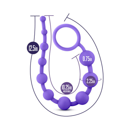 Luxe Silicone 10 Beads Purple