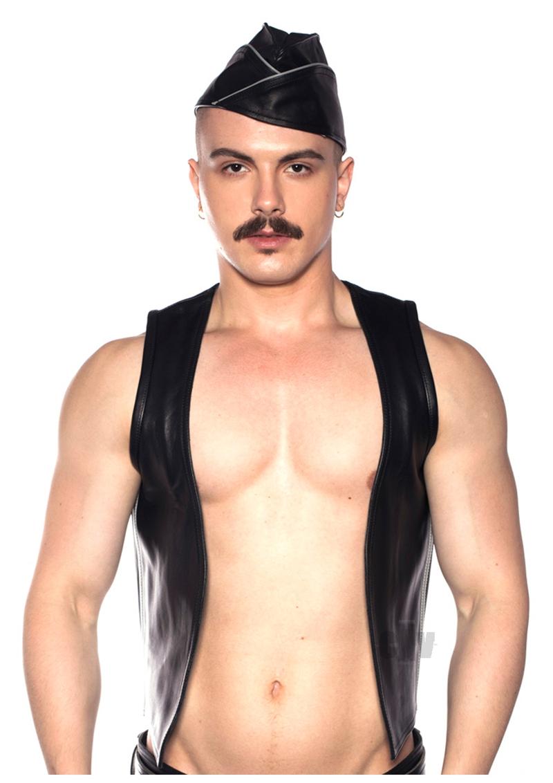 Prowler Red Waistcoat Strip Gry Md