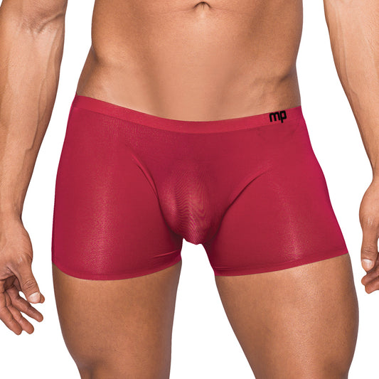Seamless Sleek Shorts Sheer Pouch Wine Medium