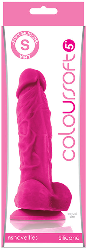 Coloursoft 5in Soft Dildo Pink