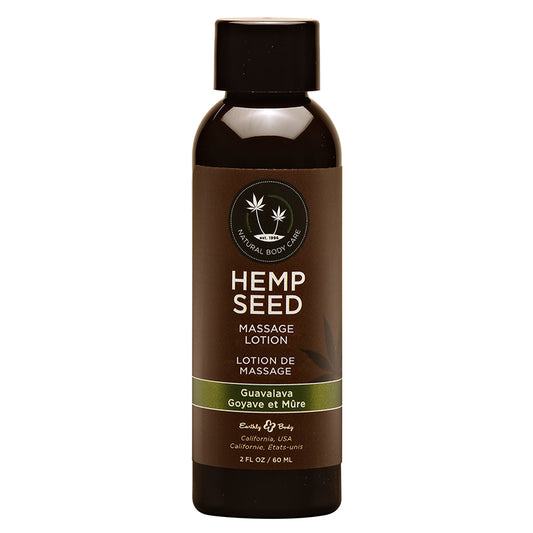 Earthly Body Hemp Seed Massage Lotion - 2 oz Guavalava