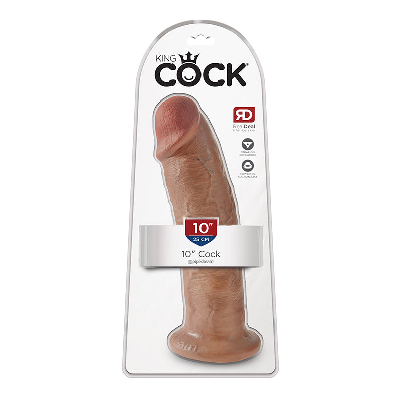 King Cock 10" Dildo - Tan