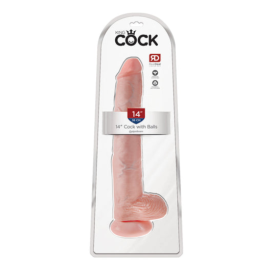 King Cock 14" Cock - Beige