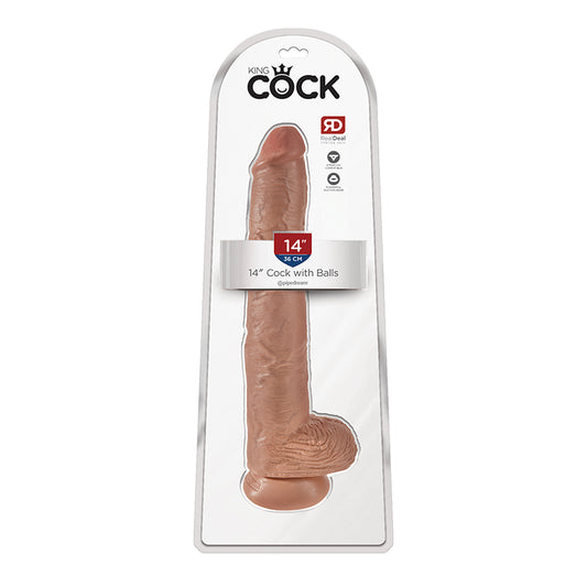 King Cock 14" Cock - Tan