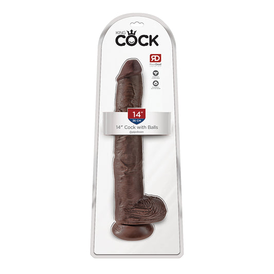 King Cock 14" Cock - Brown