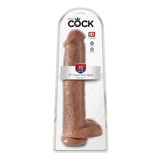 King Cock 15" Cock - Tan