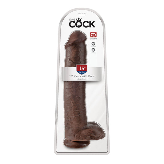 King Cock 15" Cock - Brown