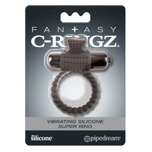 Fantasy C-Ringz Vibrating Silicone Super Ring  Black