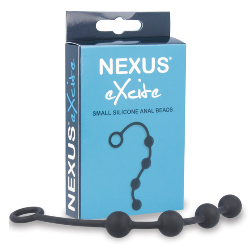 Nexus Excite Silicone Anal Beads Black 9195