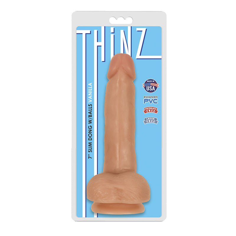 Thinz 7 inches Slim Dong with Balls Vanilla Beige