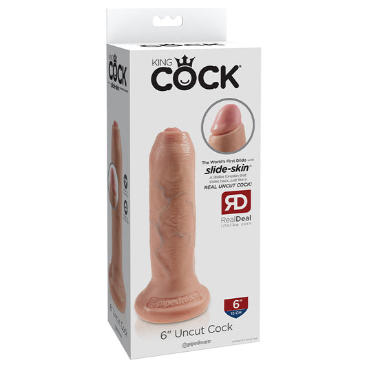 King Cock 6 inches Uncut Dildo Beige