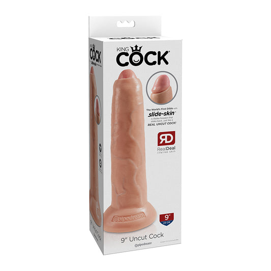 King Cock 9 inches Uncut Dildo Beige