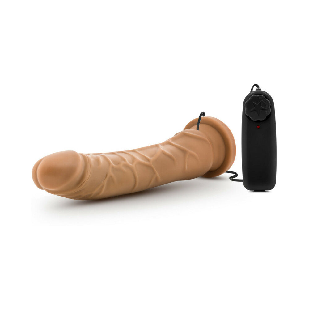 Dr. Skin - 8.5 Inch Vibrating Realistic Cock With  Suction Cup - Mocha