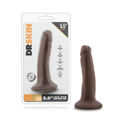 Dr. Skin - 5.5 Inch Cock With Suction Cup - Chocolate