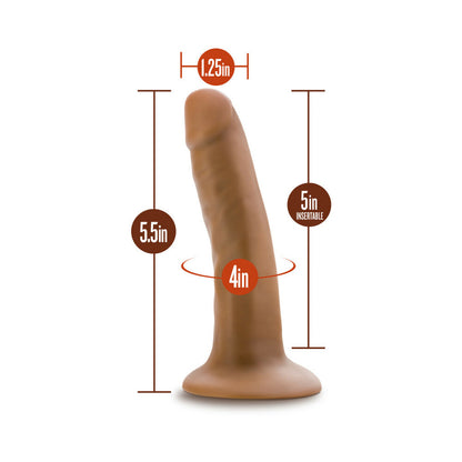 Dr Skin Cock W/suction 5.5 Mocha