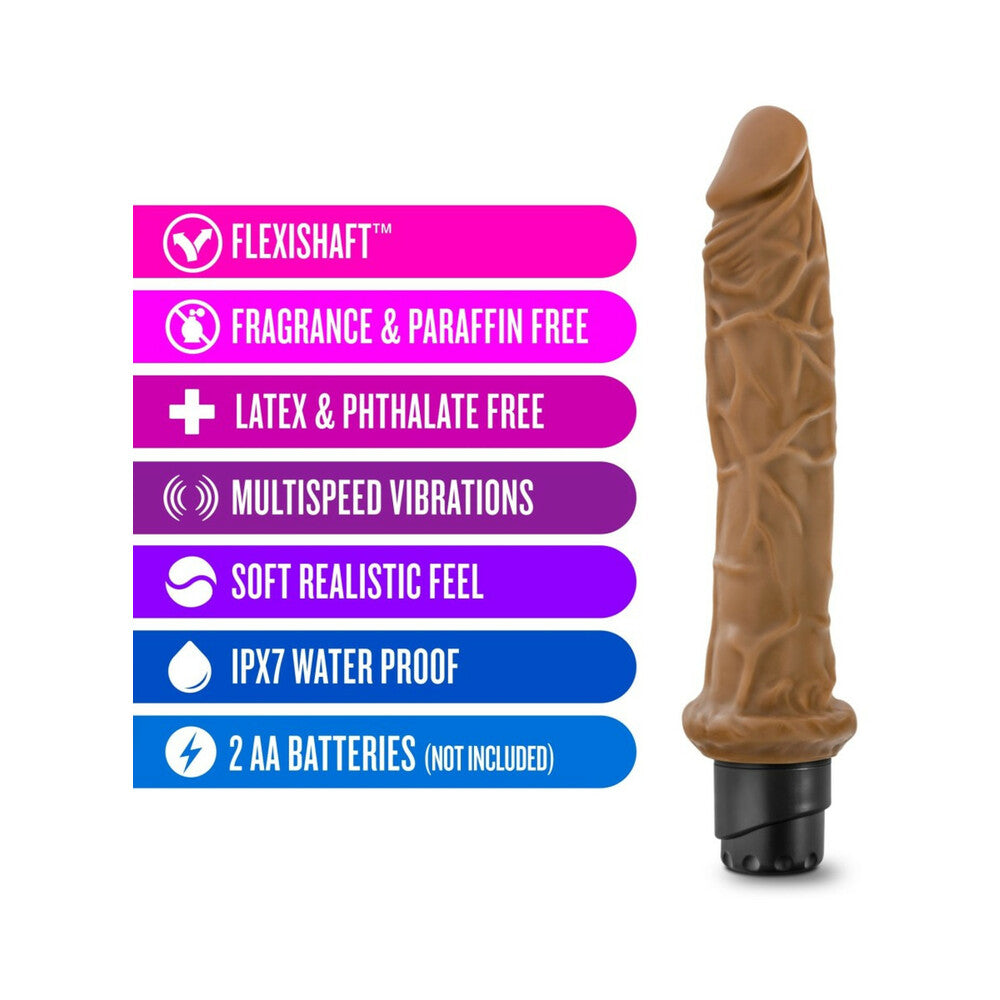 Dr. Skin - Cock Vibe 8 - 9.75 Inch Vibrating Cock  Mocha