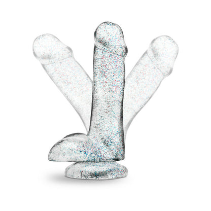 Naturally Yours - 6" Glitter Cock - Sparkling Clear