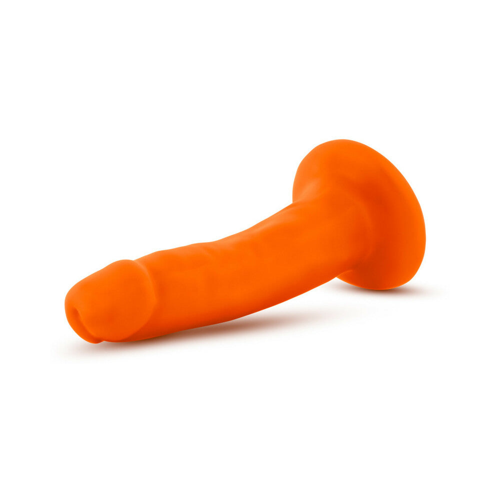 Neo - 5.5 Inch Dual Density Cock - Neon Orange