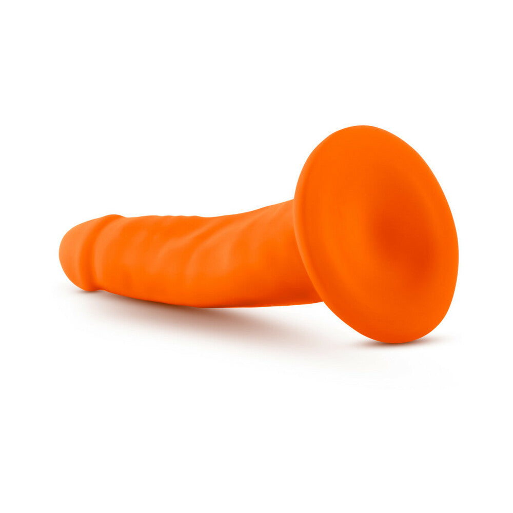 Neo - 5.5 Inch Dual Density Cock - Neon Orange