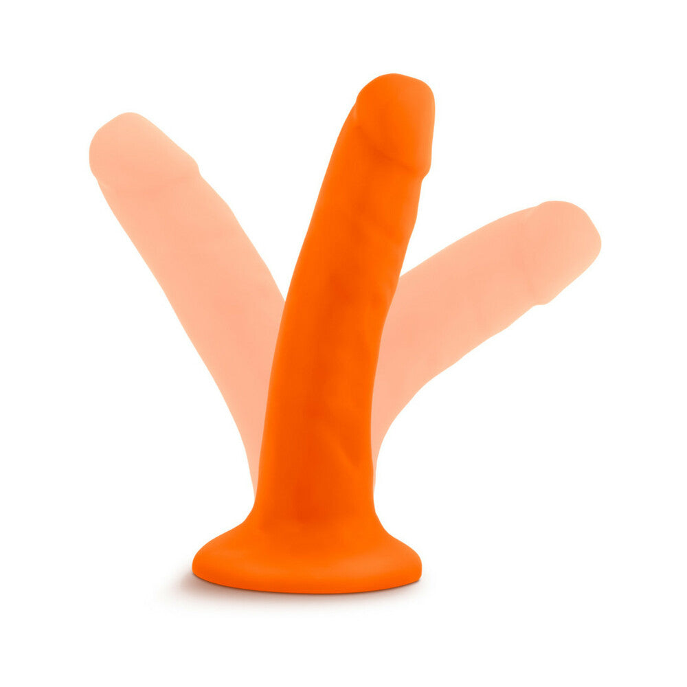 Neo - 5.5 Inch Dual Density Cock - Neon Orange