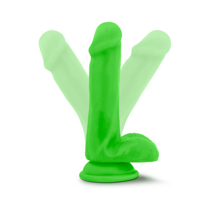 Neo - 6 Inch Dual Density Cock With Balls - Neon Green