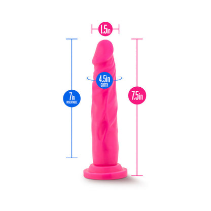 Neo - 7.5 Inch Dual Density Cock - Neon Pink