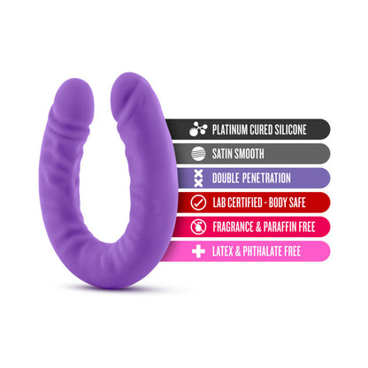 Ruse - 18 Inch Silicone Slim Double Dong - Purple