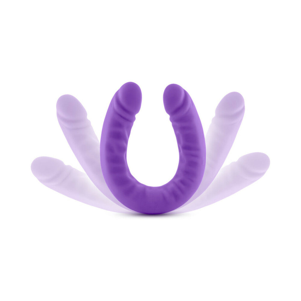 Ruse - 18 Inch Silicone Slim Double Dong - Purple